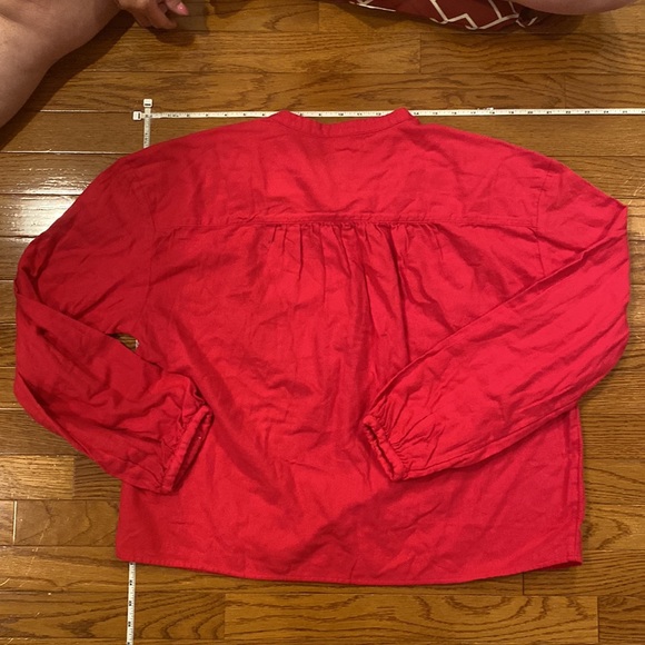 Linen like casual blouse - Picture 7 of 8